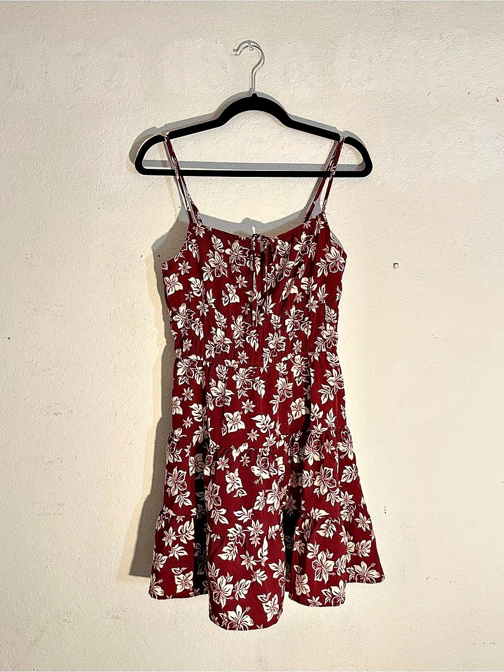 HESPHUS - Floral Mini Dress | Red & White | L